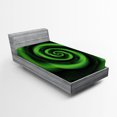 thumbnail image 1 of Ambesonne Green Fitted Sheet, Abstract Spirals, Twin XL Size, Green, 1 of 2