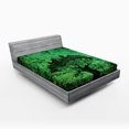 thumbnail image 1 of Ambesonne Green Fitted Sheet, Modern City Buildings, Full Size, Green, 1 of 2