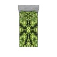 thumbnail image 1 of Ambesonne Green Fitted Sheet & Pillow Sham Set, Abstract Retro Fashion, Twin, Green, 1 of 2