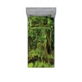 thumbnail image 1 of Ambesonne Green Fitted Sheet & Pillow Sham Set, Tress Moss Wild Nature, Twinxl, Green, 1 of 2