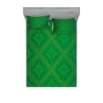 thumbnail image 1 of Ambesonne Green Fitted Sheet & Pillow Sham Set, Vector Foliage Pattern, Queen, Forest Green, 1 of 2