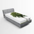 thumbnail image 1 of Ambesonne Green Fitted Sheet, Solitude Bench Nobody, Twin XL Size, Green White, 1 of 3