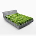 thumbnail image 1 of Ambesonne Green Fitted Sheet, Summer Fresh Leaves, Full Size, Green, 1 of 2