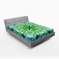 thumbnail image 1 of Ambesonne Green Fitted Sheet, Tie Dye Effect Bohemian, Queen Size, Green and Teal, 1 of 2