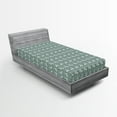 thumbnail image 1 of Ambesonne Green Fitted Sheet, Victorian, Twin Size, Pale Sage Green White, 1 of 3