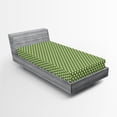 thumbnail image 1 of Ambesonne Green Fitted Sheet, White Simple Polka Dots, Twin Size, Olive Green and White, 1 of 3