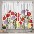 thumbnail image 1 of Ambesonne Green Flower Kitchen Curtains, Nature Scene Fauna, 55"x39", Multicolor, 1 of 3