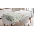 thumbnail image 1 of Ambesonne Green Flower Tablecloth Rectangular Table Cover, Wildlife Rustic, 60"x90", Multicolor, 1 of 4