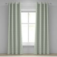 thumbnail image 1 of Ambesonne Green Grommet Curtain, Maze Shaped Squares Lines, 50" x 108", Pistachio Green White, 1 of 6
