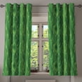 thumbnail image 1 of Ambesonne Green Grommet Curtain, Retro Spring Abstract, 50" x 63", Pale Green and Fern Green, 1 of 6