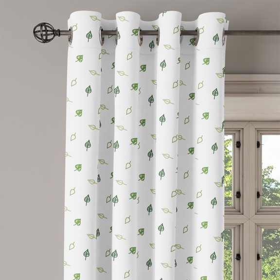 Ambesonne Green Grommet Curtain Single Panel, Modern and Minimalistic, 50"x60", Green