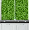 thumbnail image 1 of Ambesonne Green Kitchen Curtains, Grass Growth Abstract, 55"x45", Lime Green Emerald, 1 of 1