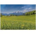 thumbnail image 1 of Ambesonne Green Landscape Jigsaw Puzzle Durable Cardboard, Summer View Alps, 1000 pcs, Deep Sky Blue, 1 of 1