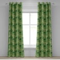 thumbnail image 1 of Ambesonne Green Leaf Grommet Curtain, Fresh Jungle Aloha, 50" x 96", Apple Green Fern Green, 1 of 6