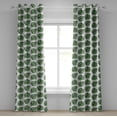 thumbnail image 1 of Ambesonne Green Leaf Grommet Curtain, Palm Leaves Nature, 50" x 96", White and Green, 1 of 6