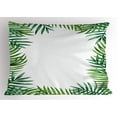 thumbnail image 1 of Ambesonne Green Leaf Pillow Sham, Fresh Botany Art, 36" X 20", Jade Green Lime Green, 1 of 2