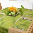 thumbnail image 1 of Ambesonne Green Leaf Table Runner & Placemats, Tropical Pineapple, Placemat 4 pcs + Runner 16"x72", Apple Green and Fern Green, 1 of 2
