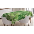 thumbnail image 1 of Ambesonne Green Leaf Tablecloth Rectangular Table Cover, Fresh Jungle Aloha, 60"x84", Apple Green Fern Green, 1 of 4