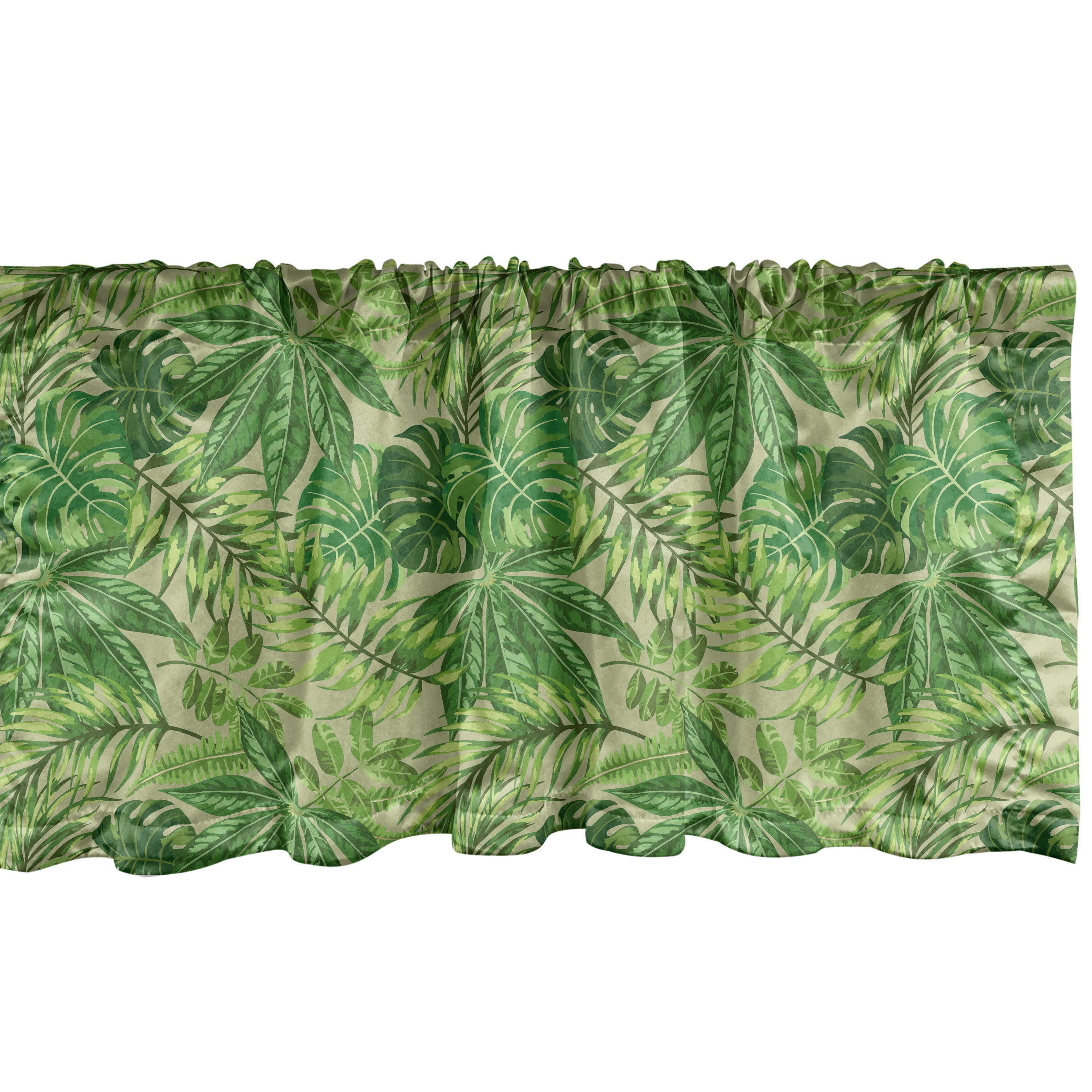 Ambesonne Cantonnière de fenêtre Multicolore 54 X 12 vert/blanc