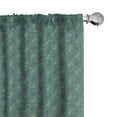 thumbnail image 1 of Ambesonne Green Leaves Window Curtains, Minimal Leafy Branch, Each 28" W x 95" L, Grey Teal, 1 of 4