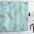 thumbnail image 1 of Ambesonne Green Leaves Shower Curtain, Soft Cold Branches, 69"Wx84"L, Pale Seafoam, 1 of 4
