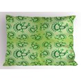 thumbnail image 1 of Ambesonne Green Pillow Sham, Doodle Style Alien Frogs, 26" X 20", Green, 1 of 2