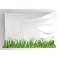 thumbnail image 1 of Ambesonne Green Pillow Sham, Fresh Grass Lawn Garden, 36" X 20", Lime Green White, 1 of 2