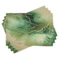 thumbnail image 1 of Ambesonne Green Place Mats Set of 4, Dreamy Outline Branch Leaves, Standard Size, Seafoam Peach Salmon, 1 of 5