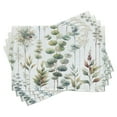 thumbnail image 1 of Ambesonne Green Place Mats Set of 4, Watercolor Look Urban Jungle, Standard Size, Slate Brown White Khaki, 1 of 5