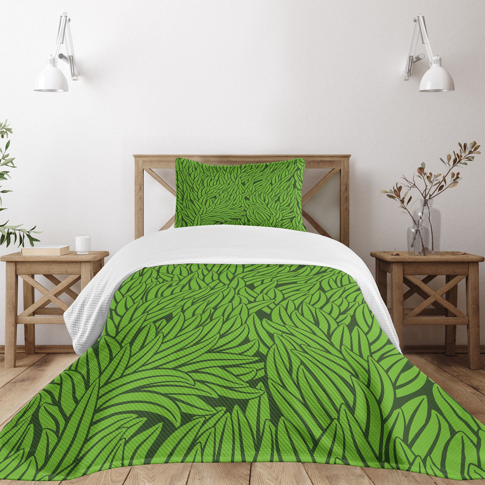 White Twin Kids Unisex Polyester Bedspread Set