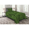 thumbnail image 1 of Ambesonne Green Quilted Bedspread Set 2 Pcs, Tropical Ornament Closeup, Twin Size, Fern Green, 1 of 3
