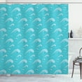 thumbnail image 1 of Ambesonne Green Shower Curtain, Japanese Ocean Cartoon, 69"Wx70"L, Green, 1 of 4