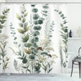 thumbnail image 1 of Ambesonne Green Shower Curtain, Leafy Atmosphere Eucalyptus, 69"Wx70"L, Pale Seafoam Slate Brown, 1 of 4