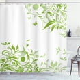 thumbnail image 1 of Ambesonne Green Shower Curtain, Spring Time Butterfly, 69"Wx75"L, Lime Green Pale Green, 1 of 3