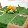 thumbnail image 1 of Ambesonne Green Table Runner & Placemats, Grass Growth Abstract, Placemat 4 pcs + Runner 12"x72", Lime Green Emerald, 1 of 2