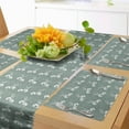 thumbnail image 1 of Ambesonne Green Table Runner & Placemats, Victorian, Placemat 4 pcs + Runner 12"x90", Pale Sage Green White, 1 of 2