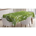 thumbnail image 1 of Ambesonne Green Tablecloth Rectangular Table Cover, Abstract Floral Nature, 52"x70", Apple Green Fern Green, 1 of 4