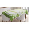 thumbnail image 1 of Ambesonne Green Tablecloth Rectangular Table Cover, Abstract Fresh Nature, 60"x90", Apple Green Fern Green, 1 of 4