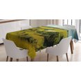 thumbnail image 1 of Ambesonne Green Tablecloth Rectangular Table Cover, Countryside Forest Lake, 60"x84", Green Blue, 1 of 4