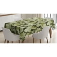 thumbnail image 1 of Ambesonne Green Tablecloth Rectangular Table Cover, Jungle Camouflage Design, 52"x70", Pale Green Dark Green, 1 of 3