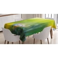 thumbnail image 1 of Ambesonne Green Tablecloth Rectangular Table Cover, Pastoral Chamomile, 52"x70", Green White, 1 of 4