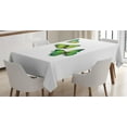 thumbnail image 1 of Ambesonne Green Tablecloth Rectangular Table Cover, Spring Butterfly, 52"x70", Lime Green Fern Green, 1 of 4