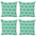 thumbnail image 1 of Ambesonne Green Throw Pillow Cover 4 Pack, Floral Pattern with Beryl, 18", Green, 1 of 5
