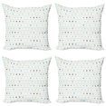 thumbnail image 1 of Ambesonne Green Throw Pillow Cover 4 Pack, Polka Dots Hearts, 18", Almond Green, 1 of 6