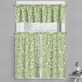 thumbnail image 1 of Ambesonne Green Valance & Curtain, Curly Ornate Leaf Damask, 55"x45", Pale Green Fern Green, 1 of 6