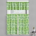 thumbnail image 1 of Ambesonne Green Valance & Curtain, Doodle Style Alien Frogs, 55"x24", Green, 1 of 6