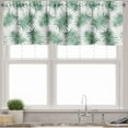 thumbnail image 1 of Ambesonne Green Valance Pack of 2, Watercolor Tropical Palm, 54"X18", Forest Green White, 1 of 4