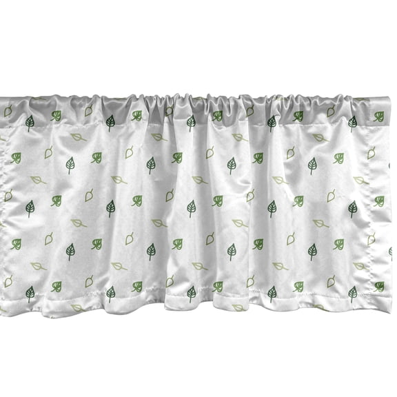 Ambesonne Green Window Valance, Modern and Minimalistic, 42" x 18", Green
