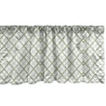 thumbnail image 1 of Ambesonne Green Window Valance, Retro Square Shapes Tile, 42" x 18", Pistachio Green White, 1 of 3