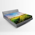 thumbnail image 1 of Ambesonne Green Yellow Fitted Sheet, Wheat Field Nature, Full Size, Green Yellow, 1 of 3